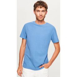 Gładki t-shirt - Niebieski. Niebieskie t-shirty męskie Reserved, l. Za 49,99 zł.