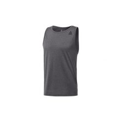 Topy na ramiączkach / T-shirty bez rękawów Reebok Sport Koszulka bez rękawów LES MILLS Dual Blend. Szare koszulki męskie Reebok Sport, xs, bez wzorów, bez kołnierzyka, bez rękawów. Za 149,00 zł.