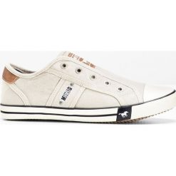 Sneakersy Mustang bonprix jasnoszary. Szare buty sportowe damskie bonprix, bez wzorów, sportowe. Za 179,99 zł.