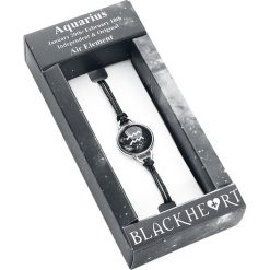 Blackheart Sternzeichen Wassermann Bransoletka czarny. Czarne bransoletki damskie marki Blackheart, z syntetyku. Za 42,90 zł.