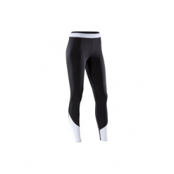 Legginsy fitness kardio 120 damskie. Czarne legginsy damskie do fitnessu DOMYOS, l, z elastanu, z podwyższonym stanem. Za 49,99 zł.