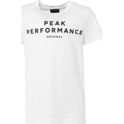 Peak Performance LOGO Tshirt z nadrukiem white. Białe bluzki dziewczęce marki Peak Performance, z nadrukiem, z bawełny. Za 149,00 zł.