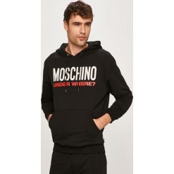 Moschino Underwear - Bluza piżamowa. Czarne piżamy męskie Moschino Underwear, s, z nadrukiem, z elastanu, bez rękawów. W wyprzedaży za 699,90 zł.