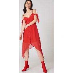 Sukienki: NA-KD Boho Sukienka midi z wiązaniem – Red