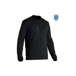 Bluza do piłki nożnej T100. Czarne bluzy męskie KIPSTA, s, z elastanu. Za 49,99 zł.