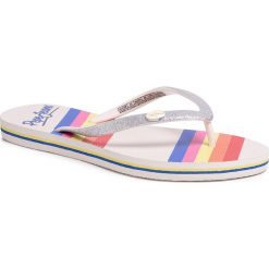 Japonki PEPE JEANS - Rake Fabi PLS70066 Silver 934. Szare klapki damskie Pepe Jeans, bez wzorów, z jeansu, bez obcasa. Za 89,00 zł.