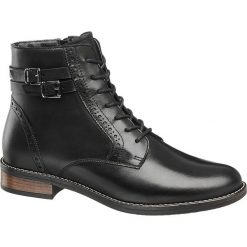 Czarne botki damskie 5th Avenue na niskim obcasie 5th Avenue czarne. Czarne botki damskie 5th Avenue, ze skóry, na niskim obcasie, na obcasie, na zamek. Za 239,90 zł.