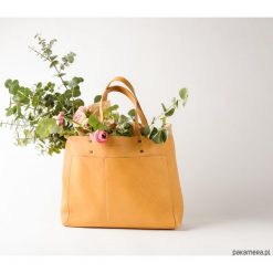 Torba nr 1 jasna. Szare torebki klasyczne damskie Pakamera, ze skóry, duże. Za 730,00 zł.