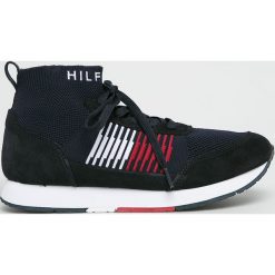 Tommy Hilfiger - Buty Eva Knit Sock Runner. Białe sneakersy męskie TOMMY HILFIGER, z okrągłym noskiem, na sznurówki. W wyprzedaży za 379,90 zł.