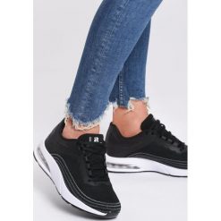Czarne Sneakersy Seasons. Czarne buty sportowe damskie Renee, z nadrukiem, sportowe. Za 99,99 zł.
