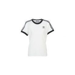T-shirty z krótkim rękawem adidas 3 STRIPES TEE. Szare t-shirty damskie Adidas, bez wzorów, bez kołnierzyka. Za 90,30 zł.