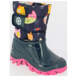 V+J Buty Zimowe Dziewczęce 22-23 Różowy. Różowe buty dziewczęce zimowe V+J, z paskami. W wyprzedaży za 94,00 zł.