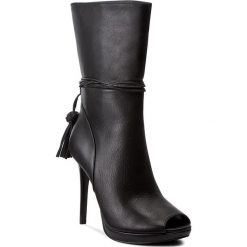 Botki MICHAEL KORS - Rosalie Open Toe Bootie 40T7ROHE5L Black. Czarne buty zimowe damskie Michael Kors, z materiału, z otwartym noskiem. W wyprzedaży za 659,00 zł.