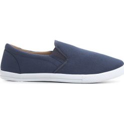 Granatowe Trampki Nourish. Szare trampki męskie Born2be, bez wzorów, bez zapięcia. Za 49,99 zł.
