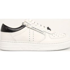 Emporio Armani - Buty. Czarne sneakersy męskie Emporio Armani, z okrągłym noskiem, na sznurówki. Za 899,90 zł.