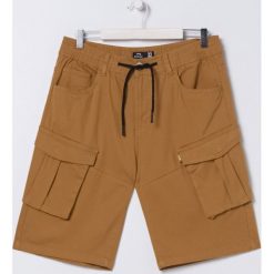 Szorty jogger z kieszeniami cargo - Żółty. Żółte spodenki i szorty męskie Sinsay, bez wzorów. Za 59,99 zł.