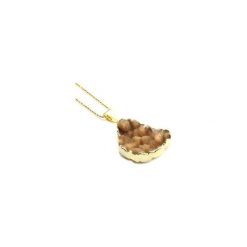 Colare Agat Druza Toffie złoto. Pomarańczowe naszyjniki damskie Brazi druse jewelry, z agatem, srebrne. Za 170,00 zł.