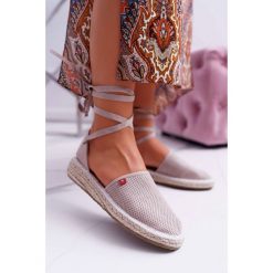 Espadryle Damskie Big Star Na Platformie Beżowe DD274A193. Brązowe espadryle damskie Tagless, bez wzorów, bez obcasa, na platformie. Za 109,00 zł.