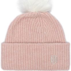 Tommy Hilfiger Czapka zimowa Beżowy. Brązowe czapki damskie TOMMY HILFIGER, na zimę, bez wzorów, z wełny. Za 238,95 zł.