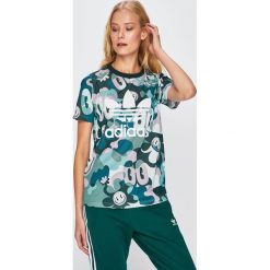 Adidas Originals - Top. Szare topy damskie marki adidas Originals, z poliesteru, z okrągłym kołnierzem. Za 169,90 zł.