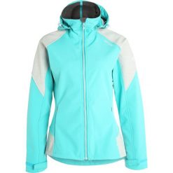 Regatta DESOTO III Kurtka Softshell aqua/lite steel. Niebieskie kurtki damskie marki Regatta, z elastanu. W wyprzedaży za 269,25 zł.