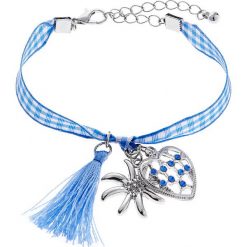 Bransoletka bonprix jasnoniebiesko-srebrny kolor. Niebieskie bransoletki damskie bonprix, srebrne. Za 17,99 zł.