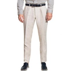 Spodnie FILLIPO SMES000057. Brązowe spodnie męskie Giacomo Conti, na lato, m, bez wzorów, eleganckie. Za 249,00 zł.
