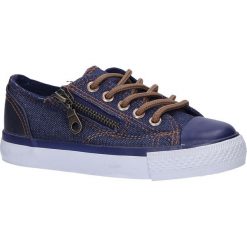 Granatowe trampki sznurowane casu 5je-ta86049. Trampki dziewczęce Casu, bez wzorów, na sznurówki. Za 59,99 zł.