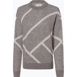 Minimum - Sweter damski z dodatkiem moheru – Milika, szary. Szare swetry klasyczne damskie marki Minimum, xs, w paski, z materiału. Za 359,95 zł.