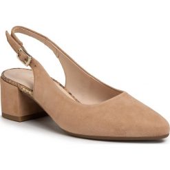 Sandały GABOR - 42.230.35 Caramel (Snake). Brązowe klapki damskie Gabor, bez wzorów, ze skóry, bez obcasa. W wyprzedaży za 379,00 zł.