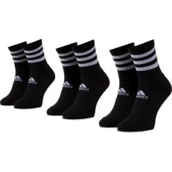 Zestaw 3 par wysokich skarpet unisex adidas - 3s Csh Crw3p DZ9347 Black/Black/Black. Czarne skarpetki damskie Adidas, bez wzorów, z elastanu. Za 49,00 zł.