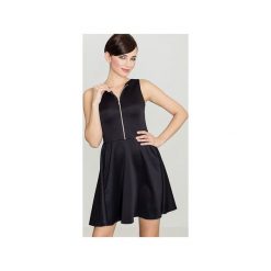 Sukienka K098 Czarny. Czarne sukienki damskie Lenitif, xl, bez wzorów, bez kołnierzyka, bez rękawów. Za 129,00 zł.