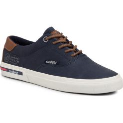 Tenisówki S.OLIVER - 5-13609-24 Navy 805. Niebieskie półbuty męskie S.Oliver, bez wzorów, z gumy, bez zapięcia. Za 189,00 zł.