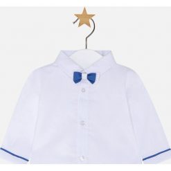 Mayoral - Koszula dziecięca + mucha 65-80 cm. Szare koszule chłopięce marki Mayoral, l, z bawełny, z klasycznym kołnierzykiem, z długim rękawem. Za 89,90 zł.