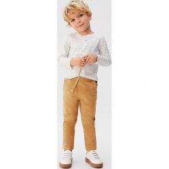 Mango Kids - Spodnie dziecięce Cord6 80-104 cm. Niebieskie spodnie chłopięce Mango Kids, bez wzorów, z elastanu. Za 69,90 zł.