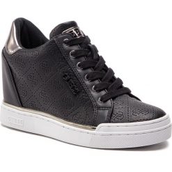 Sneakersy GUESS - Flowurs FL5FWU FAL12 BLACK. Czarne półbuty damskie Guess, ze skóry ekologicznej. Za 549,00 zł.