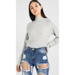 Swetry klasyczne damskie: Noisy May NMPATRICE HIGH NECK Sweter light grey melange