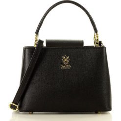 Marco mazzini markowa torebka crossbody skórzana przez ramię czarna. Czarne kuferki damskie MAZZINI, w paski, ze skóry, eleganckie, przez ramię, bez dodatków. W wyprzedaży za 199,00 zł.