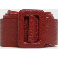 Answear - Pasek. Pomarańczowe paski damskie ANSWEAR, w paski, ze skóry. W wyprzedaży za 49,90 zł.