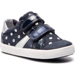 Trampki GEOX - B Gisli G. A B921MA 0SBHH CF41N S Navy/Lt Silver. Niebieskie trampki dziewczęce Geox, bez wzorów, z gumy, na rzepy. W wyprzedaży za 139,00 zł.