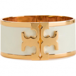 Bransoletka TORY BURCH - Enamel Raised Logo Wide Cuff 37775 New Ivory/Tory Gold 119. Brązowe bransoletki męskie Tory Burch, metalowe. Za 769,00 zł.