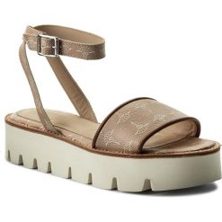 Sandały JOOP! - Liliana 4140003987 Rose 304. Brązowe klapki damskie JOOP!, bez wzorów, ze skóry ekologicznej, bez obcasa. W wyprzedaży za 329,00 zł.