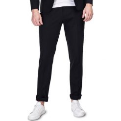 Spodnie ABERCIO SMGS000147. Czarne spodnie męskie Giacomo Conti, m, bez wzorów, z elastanu. Za 299,00 zł.