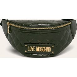 Love Moschino - Nerka. Zielone nerki damskie Love Moschino, w paski, ze skóry ekologicznej, casualowe, pikowane, bez dodatków. Za 589,90 zł.