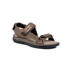 Lanetti MSS20117-03 Beżowy. Brązowe sandały męskie Lanetti, z materiału, bez zapięcia. Za 99,99 zł.