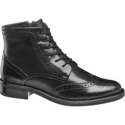 Czarne botki damskie 5th Avenue na niskim obcasie 5th Avenue czarne. Czarne botki damskie 5th Avenue, ze skóry, na niskim obcasie, na sznurówki. Za 239,90 zł.