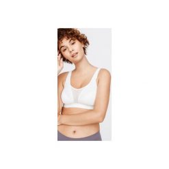 Biustonosz Do Biegania Classic Bra Kremowy. Białe biustonosze sportowe damskie KALENJI, xl, bez wzorów, z elastanu, do biegania. Za 59,99 zł.