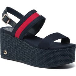 Espadryle TOMMY HILFIGER - TH Round Hardware Flatform FW0FW04354 Rwb 020. Niebieskie espadryle damskie TOMMY HILFIGER, bez wzorów, ze skóry, bez obcasa. W wyprzedaży za 329,00 zł.