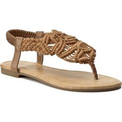 Japonki VIA RAVIA - WLD-007 Camel. Pomarańczowe klapki damskie Via Ravia, bez wzorów, ze skóry ekologicznej, bez obcasa, na obcasie. W wyprzedaży za 34,99 zł.