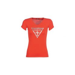T-shirty z krótkim rękawem Guess TRIANGLE. Czerwone t-shirty damskie marki Guess, s, z aplikacjami, bez kołnierzyka. Za 129,00 zł.
